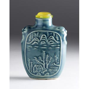 Painted porcelain snuff bottle;XX Century; 6 ... 
