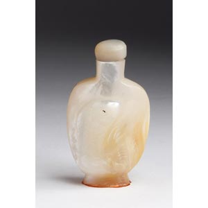 Carved Fish, mother of pearl snuff bottle;XX ... 
