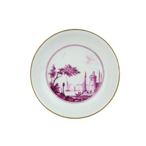 Small dish 
MEISSEN, blue mark and number 3; ... 