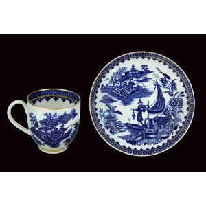 Saucer and cup
CAUGHLEY, blue ... 
