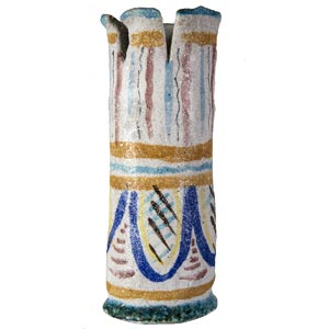 PROCIDA - VIETRIDue vasi decorati a motivi ... 