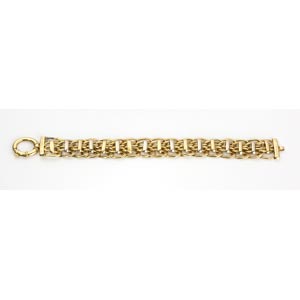 GOLD BRACELET; realized in two colors of ... 
