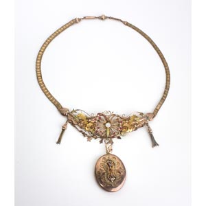ANTIQUE GOLD PENDANT NECKLACE - ITALY, 19TH ... 