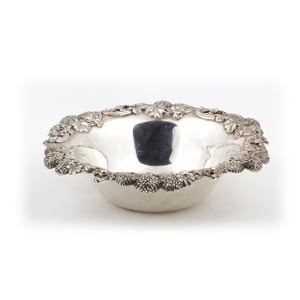 A STERLING SILVER (925‰) FRUIT BOWL -  ... 