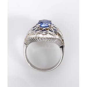 BLUE SAPPHIRE DIAMOND COCKTAIL ... 