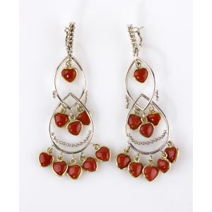 PAIR OF CORAL GOLD EARRINGS - PEREZ ... 