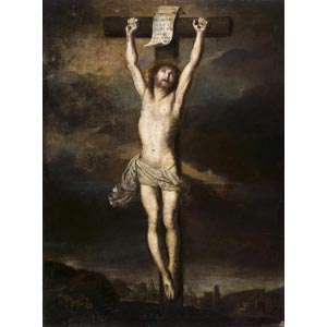 SCUOLA FIAMMINGA (Da Rembrandt)Cristo in ... 