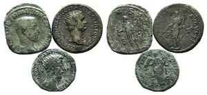 Lot of 3 Roman Imperial Æ coins, including ... 