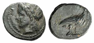 Sicily, Akragas, c. 287-279 BC. Æ (14mm, ... 