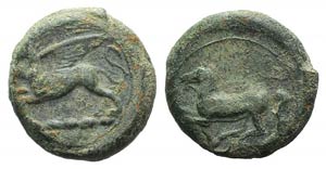 Sicily, Kainon, c. 365 BC. Æ (22mm, ... 