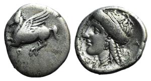Corinth, c. 350-300 BC. AR Drachm (15mm, ... 