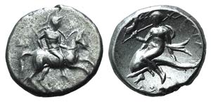 Southern Apulia, Tarentum, c. 335-333 BC. AR ... 