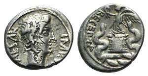 Augustus (27 BC-AD 14). AR Quinarius (12mm, ... 