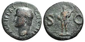 Agrippa (died 12 BC). Æ As (28mm, 12.65g, ... 