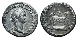 Domitian (Caesar, 69-81). AR Denarius (17mm, ... 