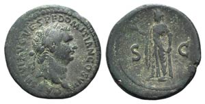 Domitian (81-96). Æ As (27mm, 12.38g, 6h). ... 