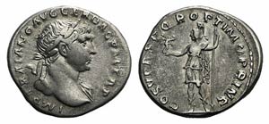 Trajan (98-117). AR Denarius (18mm, 3.25g, ... 