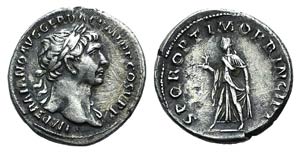 Trajan (98-117). AR Denarius (19mm, 3.27g, ... 