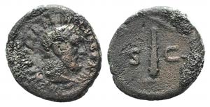 Trajan (98-117). Æ Quadrans (14mm, 2.26g, ... 
