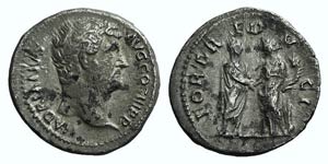 Hadrian (117-138). AR Denarius (18mm, 2.99g, ... 