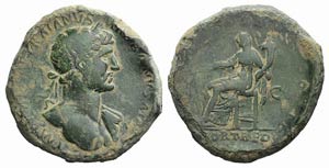 Hadrian (117-138). Æ Sestertius (34mm, ... 