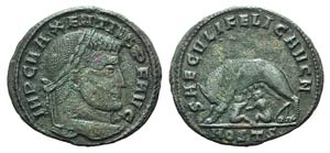 Maxentius (307-312). Æ Follis (26mm, 6.62g, ... 