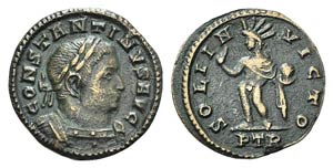 Constantine I (307/310-337). Æ Half Follis ... 