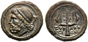 Sicily, Fifth Democracy (214-212), Bronze, ... 