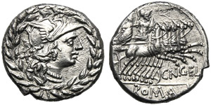 Cn. Gellius, Denarius, Rome, 138 BC; AR (g ... 