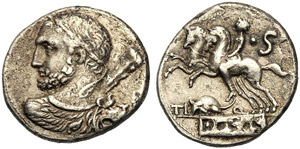 Ti. Quinctius (?), Denario, Roma, 112 o 111 ... 