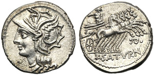 L. Appuleius Saturninus, Denario, Roma, 104 ... 