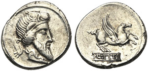 Q. Titius, Denarius, Rome, 90 BC; AR (g ... 