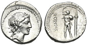L. Marcius Censorinus, Denarius, Rome, 82 ... 