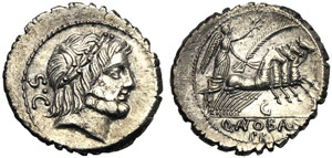 Q. Antonius Balbus, Denarius serratus, Rome, ... 