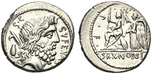M. Nonius Sufenas, Denario, Roma, 59 a.C.; ... 
