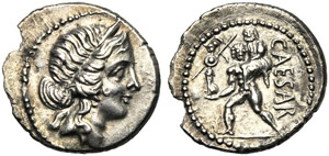 C. Iulius Caesar, Denario, Africa, 47-46 ... 