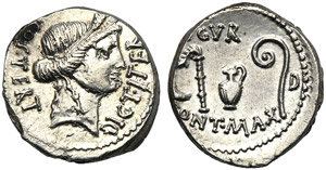 C. Iulius Caesar, Denario, Zecca incerta, 46 ... 