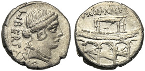 M. Lollius Palicanus, Denario, Roma, 45 ... 