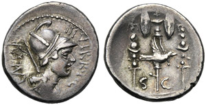C. Caesar Octavianus, Denario, Zecca al ... 