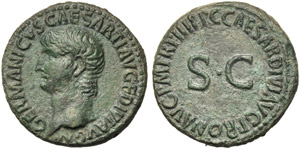 Germanico (Gaio, 37-41), Asse, Roma, 39-40 ... 