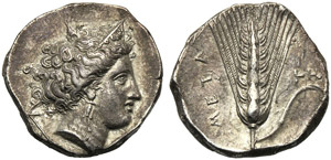 Lucania, Stater, Metapontion, c. 340-330 BC; ... 