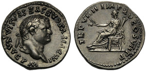 Titus (79-81), Denarius, Rome, AD 79; AR (g ... 