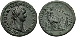 Domiziano (81-96), Dupondio, Roma, 85 d.C.; ... 