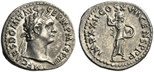 Domitian (81-96), Denarius, Rome, AD 95; AE ... 