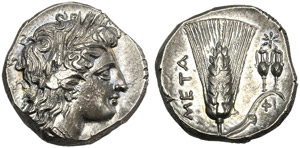 Lucania, Stater, Metapontion, c. 290-280 BC; ... 