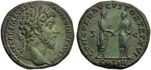 Marco Aurelio (161-180), Sesterzio, Roma, ... 