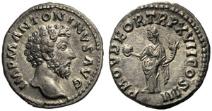 Marco Aurelio (161-180), Denario, Roma, ... 