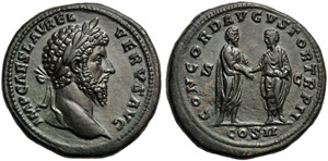 Lucio Vero (161-169), Sesterzio, Roma, 161 ... 