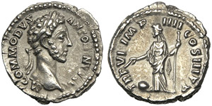 Commodo (177-192), Denario, Roma, 181 d.C.; ... 