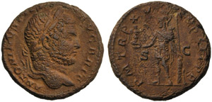 Caracalla (198-217), As, Rome, AD 212; AE (g ... 
